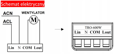 Tyrystorowy regulator prędkości obrotowej TRO-600W