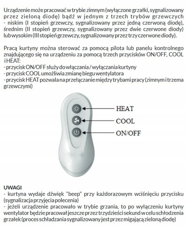 Kurtyna Elektryczna Reventon AERIS 150EN-3P 400V sterowana Pilotem