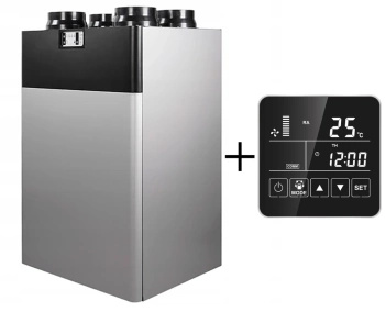 Rekuperator 250 m3/h - Reventon VERTIC 250 + panel sterujący VERTIC