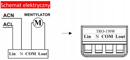 Tyrystorowy regulator prędkości obrotowej TRO-150W