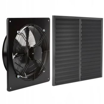 Wentylator przemysłowy ścienny wyciągowy 800 mm + Żaluzja 1000 mm
